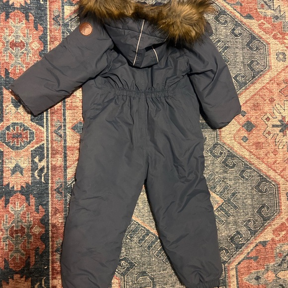 KULING SNOWSUIT size 104, blue, faux fur - Picture 9 of 10